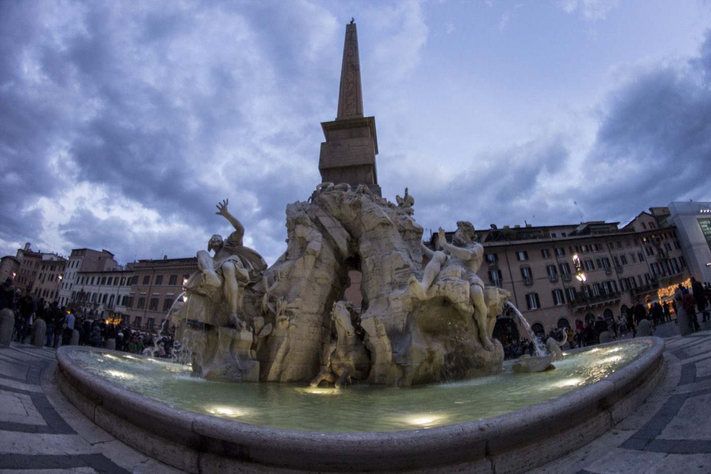 Centro di Roma Fontana dei Quattro Fiumi Piazza Navona