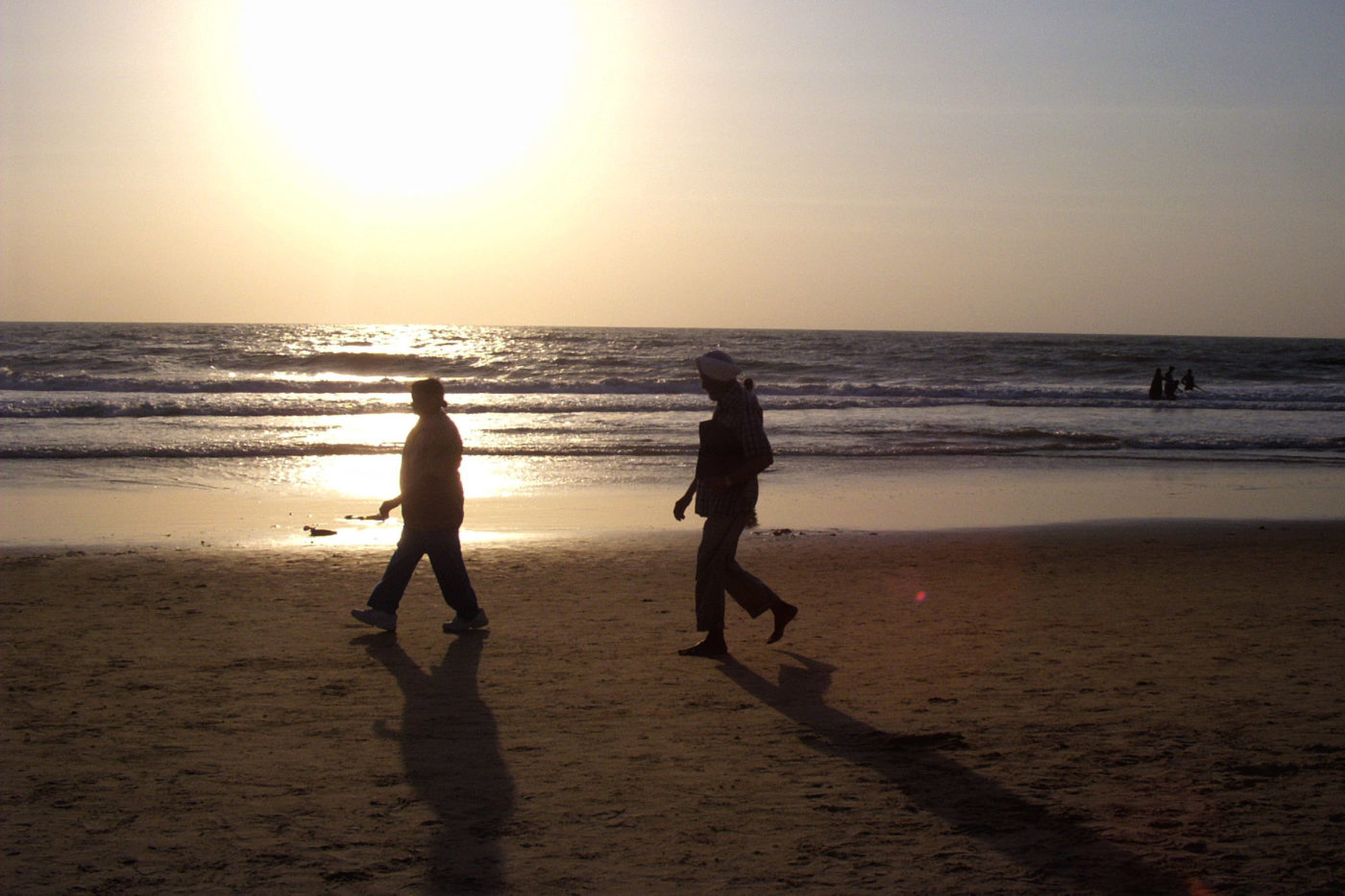 Tramonto sul mare Goa India